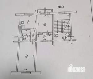 2-к квартира, вторичка, 49м2, 4/5 этаж