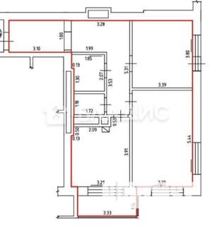 2-к квартира, вторичка, 67м2, 7/7 этаж