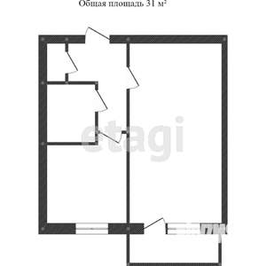 1-к квартира, вторичка, 32м2, 3/5 этаж