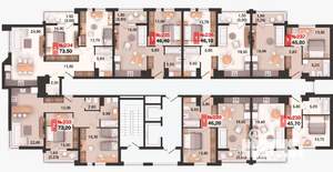 1-к квартира, вторичка, 46м2, 8/15 этаж