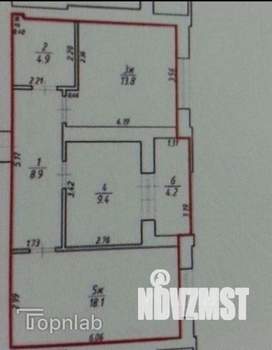 2-к квартира, вторичка, 55м2, 9/9 этаж