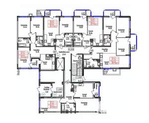 1-к квартира, строящийся дом, 40м2, 1/9 этаж