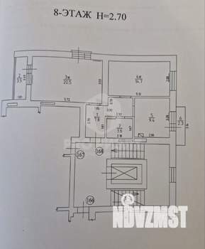 2-к квартира, вторичка, 56м2, 8/8 этаж