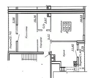 2-к квартира, вторичка, 54м2, 6/9 этаж