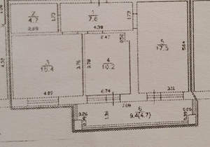 2-к квартира, вторичка, 65м2, 4/9 этаж