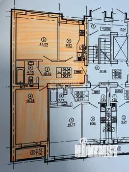 2-к квартира, вторичка, 57м2, 1/8 этаж