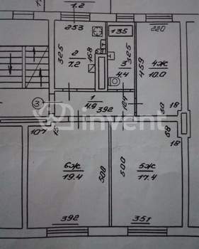 3-к квартира, вторичка, 63м2, 2/4 этаж