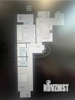 2-к квартира, вторичка, 67м2, 8/9 этаж