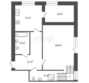 3-к квартира, вторичка, 88м2, 6/7 этаж