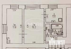2-к квартира, вторичка, 37м2, 1/4 этаж