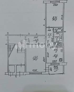 2-к квартира, вторичка, 52м2, 1/5 этаж