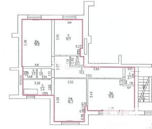 3-к квартира, вторичка, 87м2, 7/7 этаж