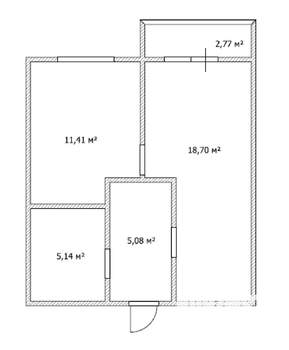 1-к квартира, вторичка, 43м2, 7/10 этаж