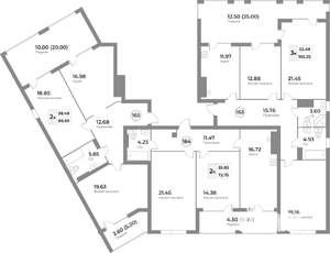 4-к квартира, вторичка, 164м2, 4/7 этаж