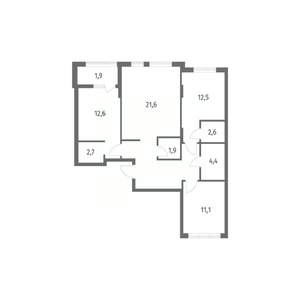 3-к квартира, вторичка, 85м2, 5/8 этаж