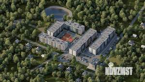 2-к квартира, строящийся дом, 56м2, 2/4 этаж