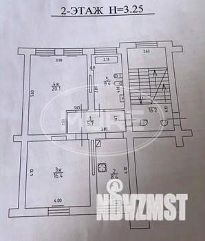 2-к квартира, вторичка, 59м2, 2/3 этаж