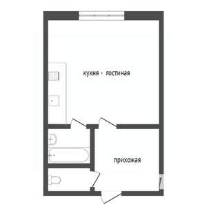Студия квартира, вторичка, 14м2, 1/8 этаж