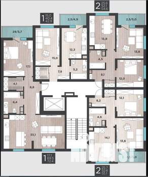 1-к квартира, вторичка, 72м2, 2/8 этаж