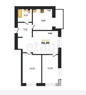 3-к квартира, вторичка, 67м2, 5/10 этаж