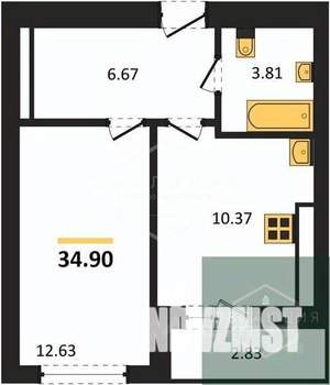 1-к квартира, вторичка, 35м2, 7/9 этаж