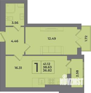 1-к квартира, вторичка, 41м2, 8/8 этаж