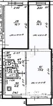 2-к квартира, вторичка, 45м2, 5/5 этаж