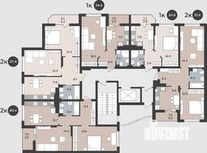2-к квартира, вторичка, 60м2, 2/9 этаж