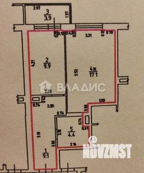 1-к квартира, вторичка, 41м2, 6/17 этаж