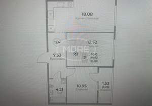 2-к квартира, вторичка, 55м2, 5/10 этаж