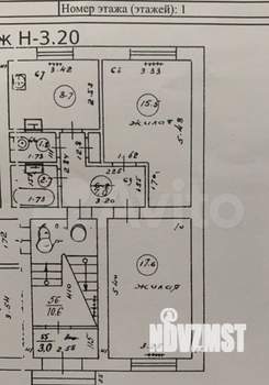 2-к квартира, вторичка, 54м2, 1/3 этаж