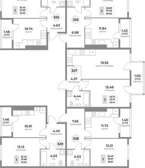 1-к квартира, вторичка, 43м2, 3/10 этаж