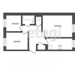 3-к квартира, вторичка, 51м2, 1/5 этаж