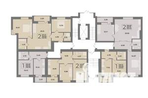 2-к квартира, строящийся дом, 67м2, 1/9 этаж