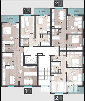 1-к квартира, вторичка, 72м2, 6/9 этаж