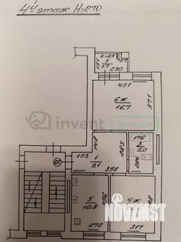 2-к квартира, вторичка, 56м2, 4/6 этаж