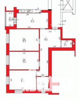 3-к квартира, вторичка, 98м2, 7/8 этаж