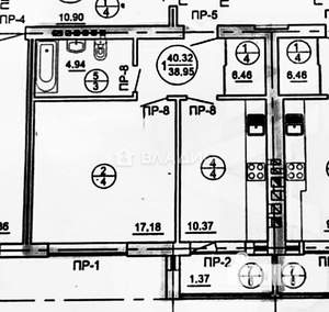 1-к квартира, вторичка, 41м2, 2/3 этаж