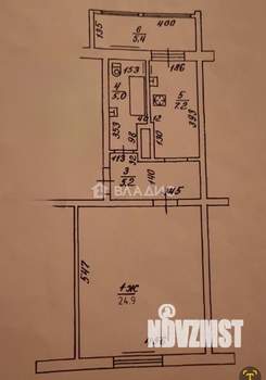 1-к квартира, вторичка, 48м2, 2/3 этаж
