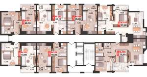 1-к квартира, вторичка, 46м2, 11/15 этаж