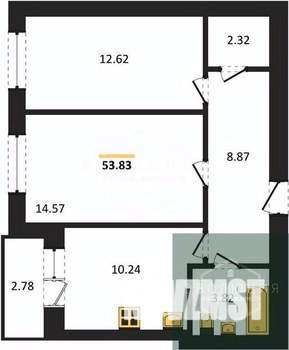 2-к квартира, вторичка, 54м2, 4/9 этаж