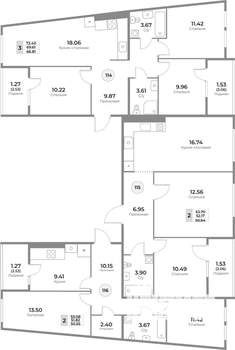 2-к квартира, вторичка, 52м2, 2/10 этаж