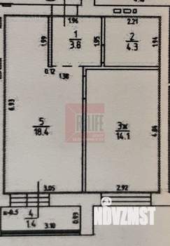 1-к квартира, вторичка, 43м2, 4/10 этаж