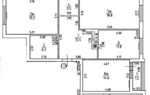 3-к квартира, вторичка, 87м2, 1/8 этаж
