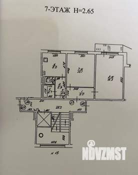2-к квартира, вторичка, 53м2, 7/10 этаж