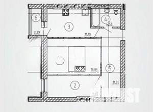 2-к квартира, вторичка, 56м2, 5/9 этаж