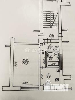 1-к квартира, вторичка, 32м2, 3/5 этаж