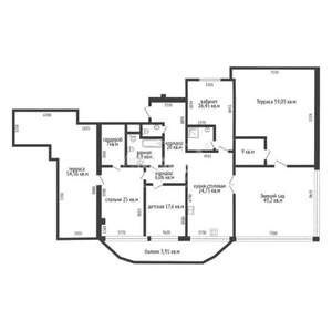 4-к квартира, вторичка, 287м2, 13/14 этаж