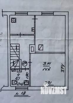 1-к квартира, вторичка, 19м2, 2/2 этаж