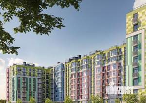 1-к квартира, строящийся дом, 41м2, 7/9 этаж